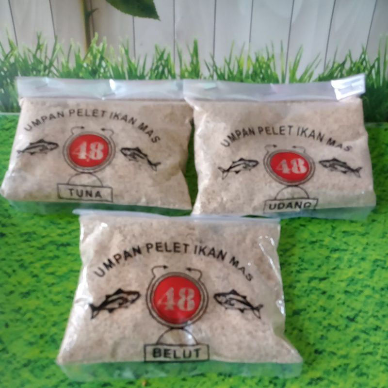 umpan pelet Ikan mas (48).aroma Tuna,Belut,Udang.
