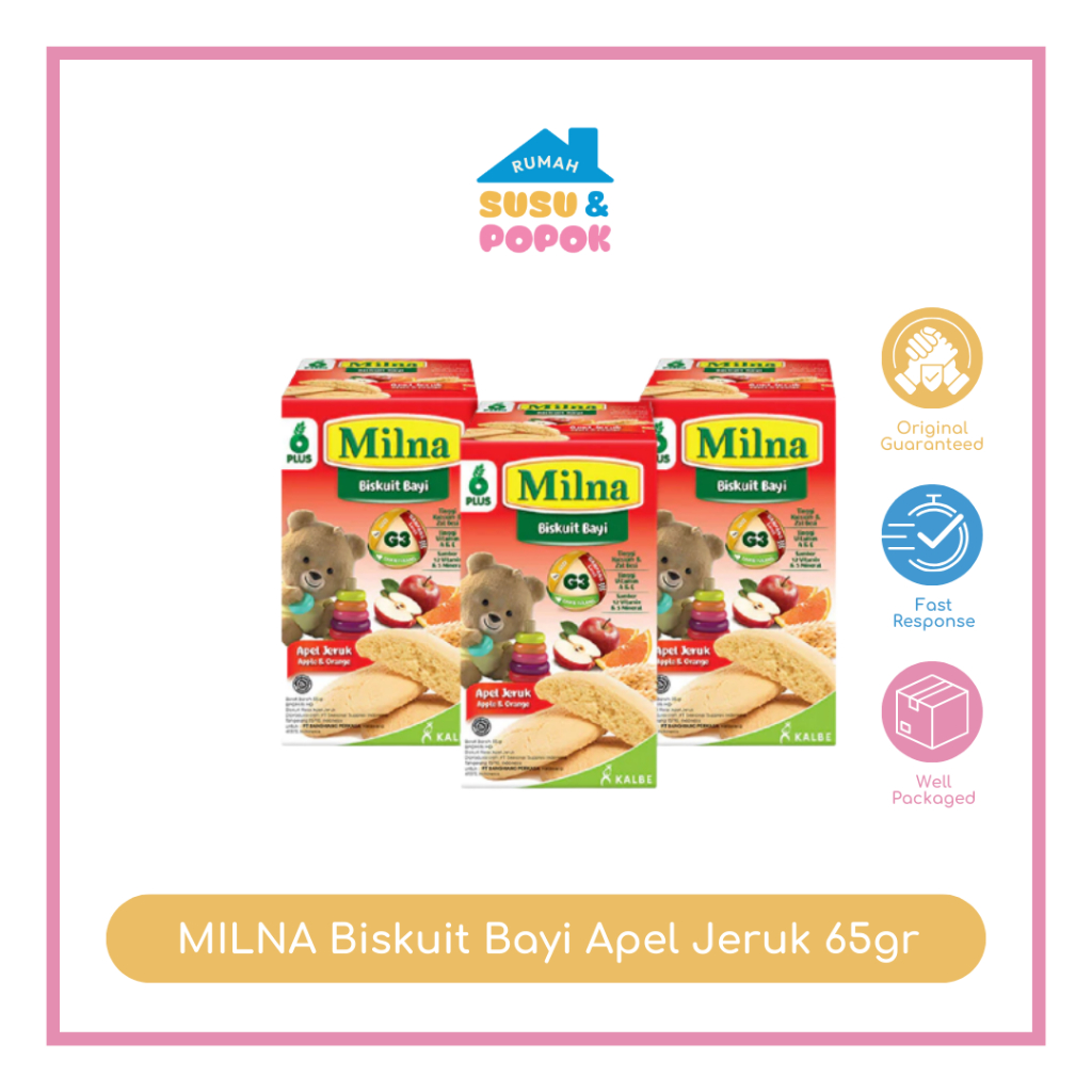 Milna Biskuit Bayi Apel Jeruk 65gr
