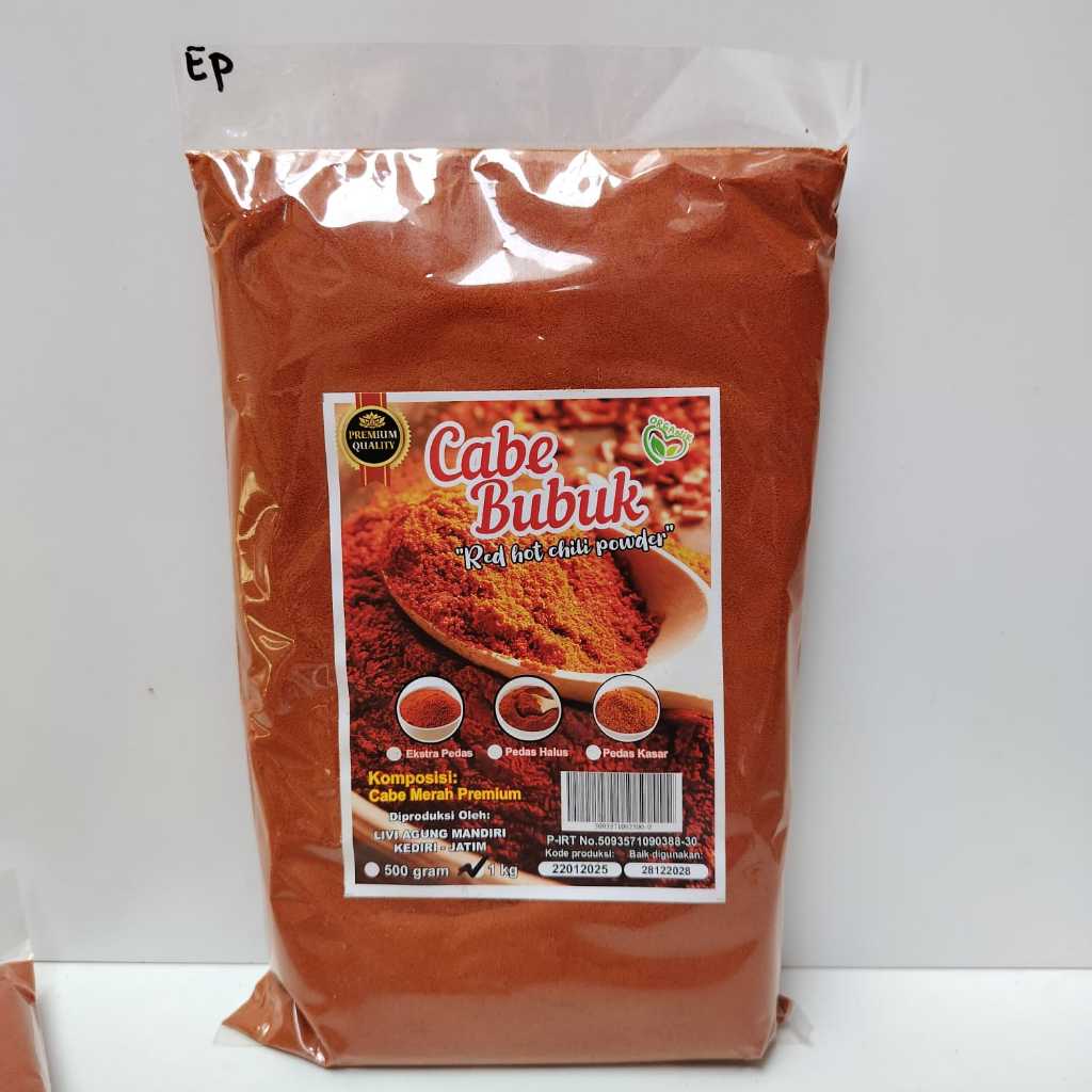 

CABE MERAH BUBUK PEDAS ORGANIK KEMASAN 1 KG