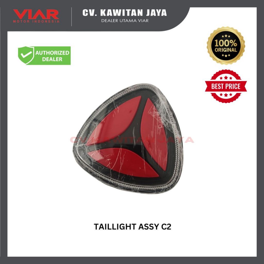 LAMPU BELAKANG SEPEDA LISTRIK VIAR C2 | TAILLIGHT ASSY VIAR EBIKE C2