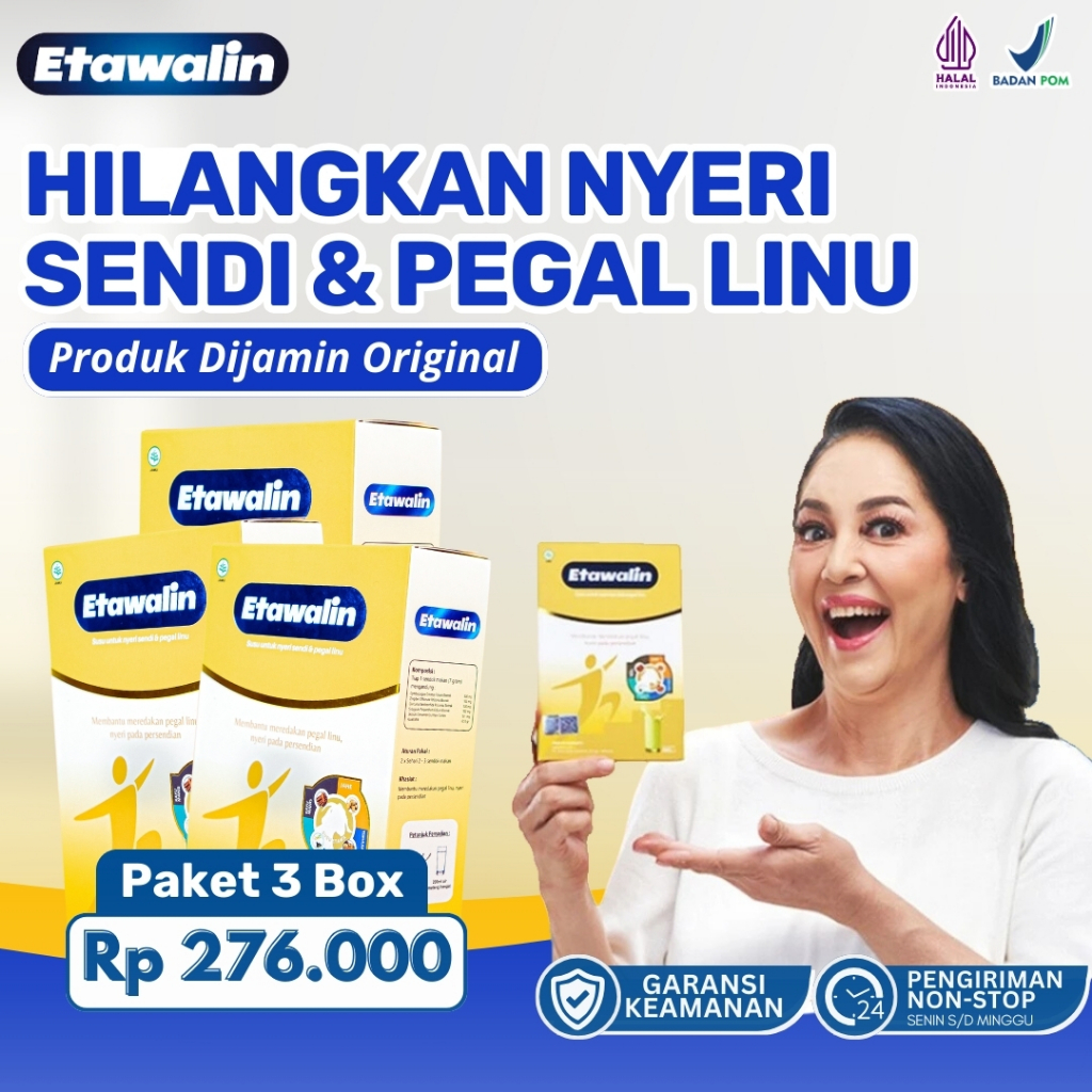 

Etawalin 3 Box Atasi Nyeri sendi, Pegal Linu & tulang BPOM & HALAL