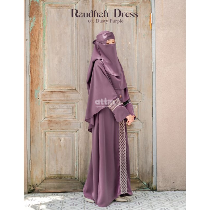 Raudhah Dress Dusty Purple by Attin