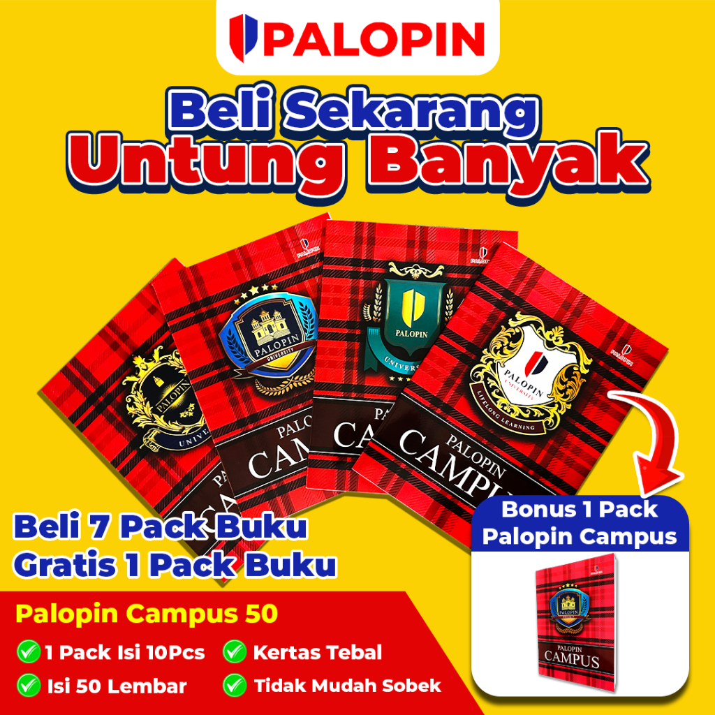 

7 Pack Buku Palopin Campus 50 Lembar Free 1 Pack