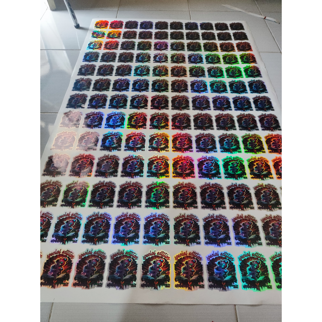 STIKER PRINT + CUTTING HOLOGRAM - BAHAN MAXDECAL