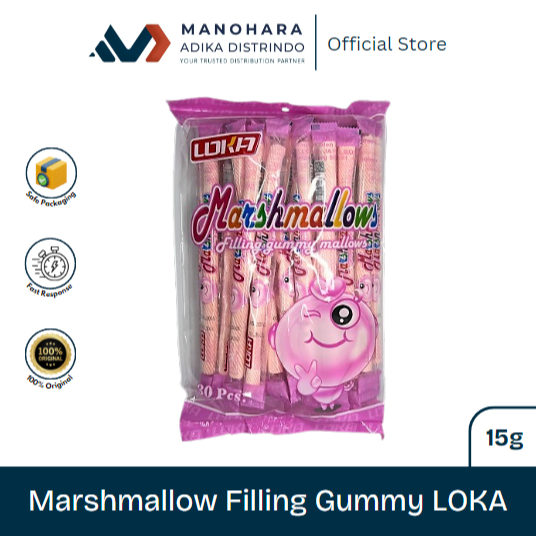 

LOKA MARSHMALLOWS FILLING GUMMY STRAWBERRY 15gr