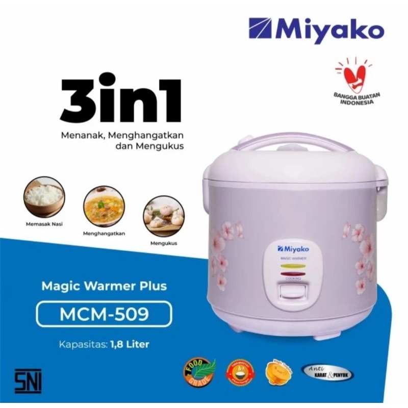 MAGIC COM MIYAKO 1.8 LITER MCM509 RICE COOKER MIYAKO MCM 509 1.8 LITER