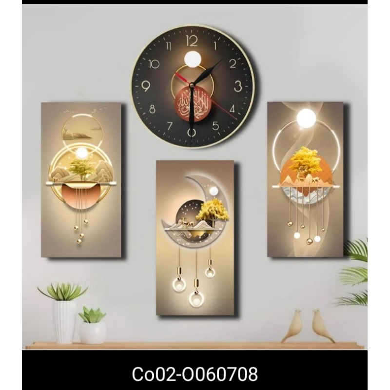 Hiasan Dinding+Jam Set