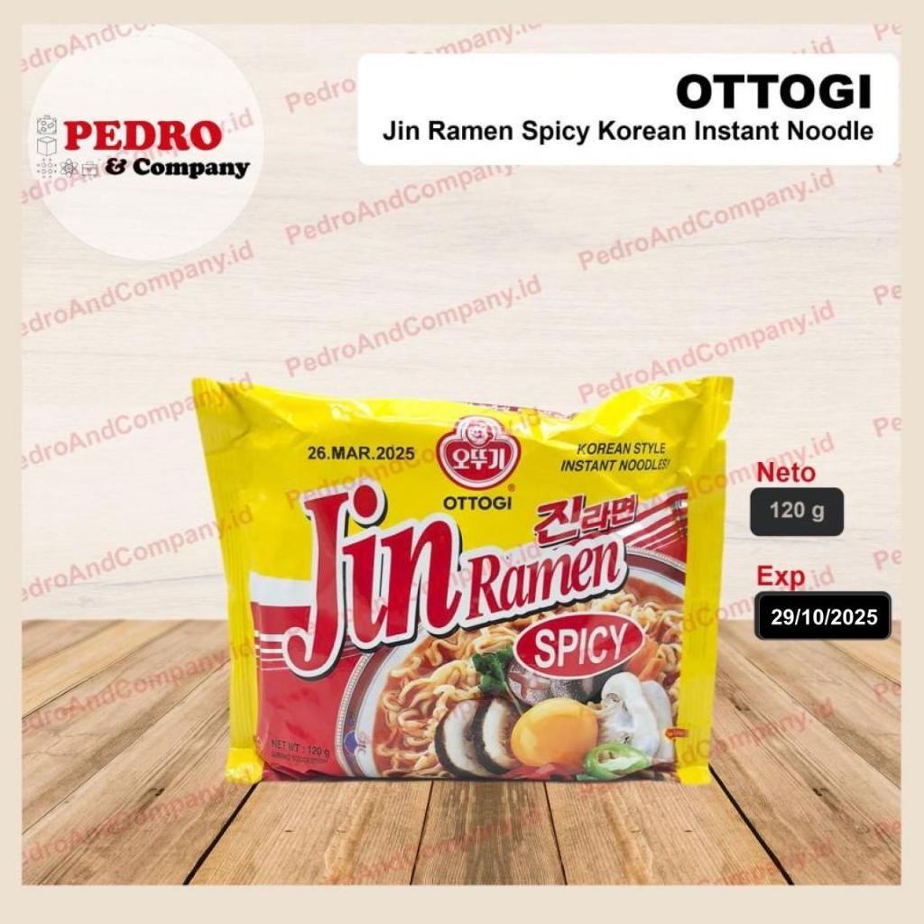 

Ottogi Jin ramen spicy 120 gram - korean style noodle ramen seafood mi instant