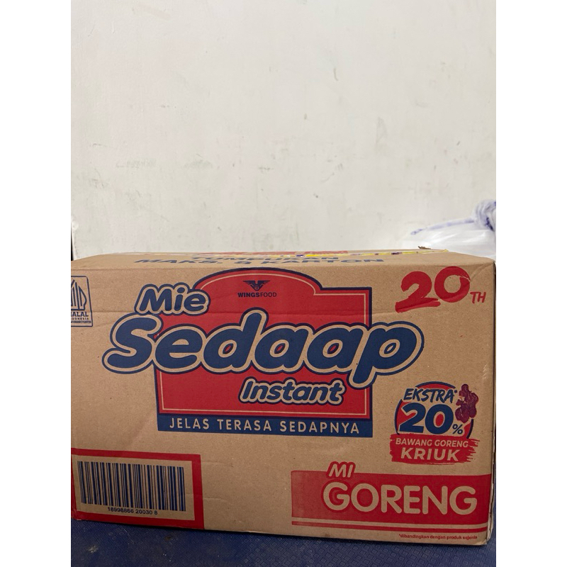 

(Karton/Kardus) Mie Goreng Sedap Instant ekstra 20% bawang kriuk