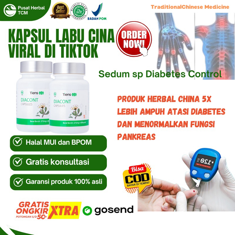 

[FITOFARMAKA] Diacont Kapsul Labu Cina Untuk Obati Diabetes Sampai Sembuh ORIGINAL BPOM Halal Segel Satu Botol Isi 60 Kapsul