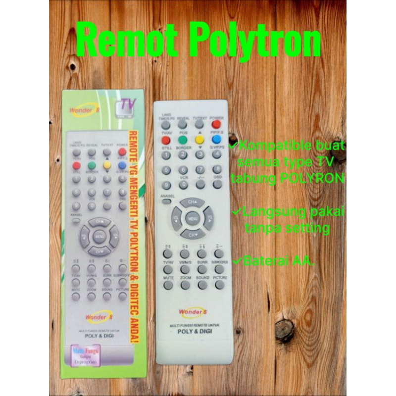 Remote universal TV Polytron tabung