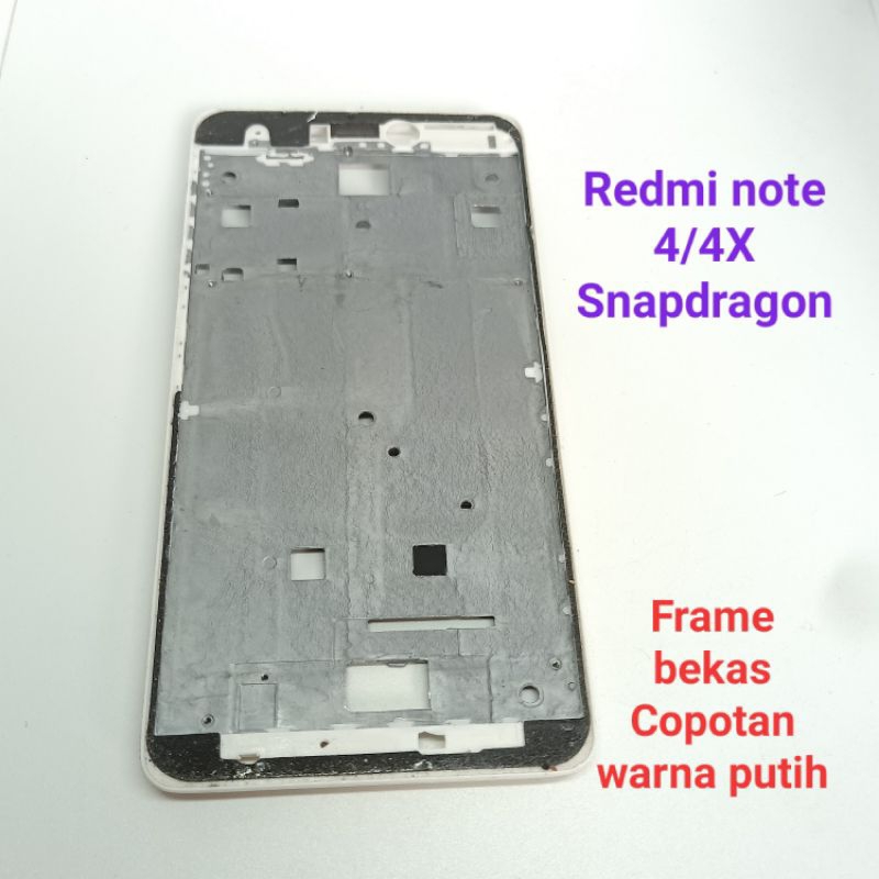 Frame tatakan lcd redmi note 4/4x Snapdragon bekas copotan putih hitam gold