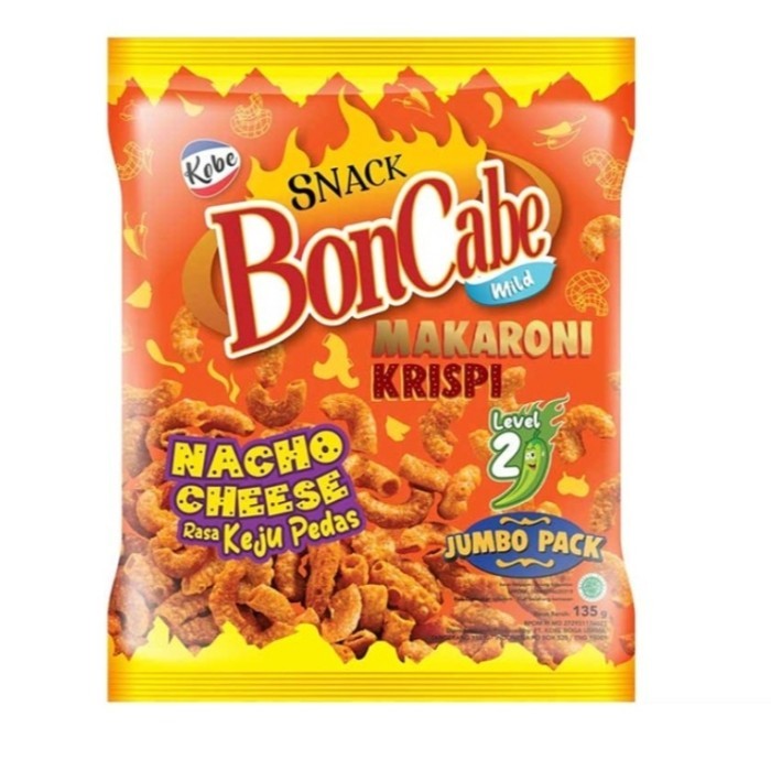 

BON CABE SNACK MAKARONI LEVEL 2 NACHO CHEESE PCK 135 G