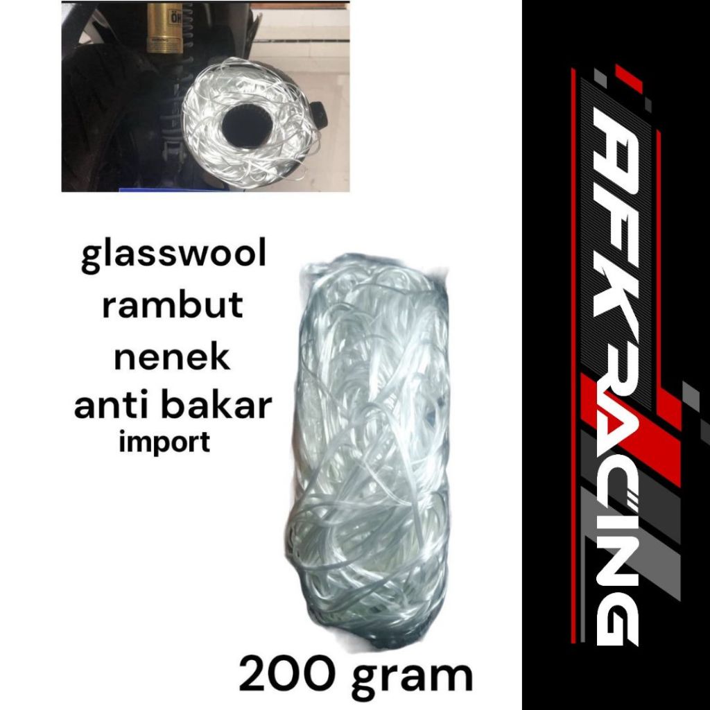 gaswool glaswool knalpot rambut nenek serat tebal anti bakar motor universal matic bebek kopling hd 