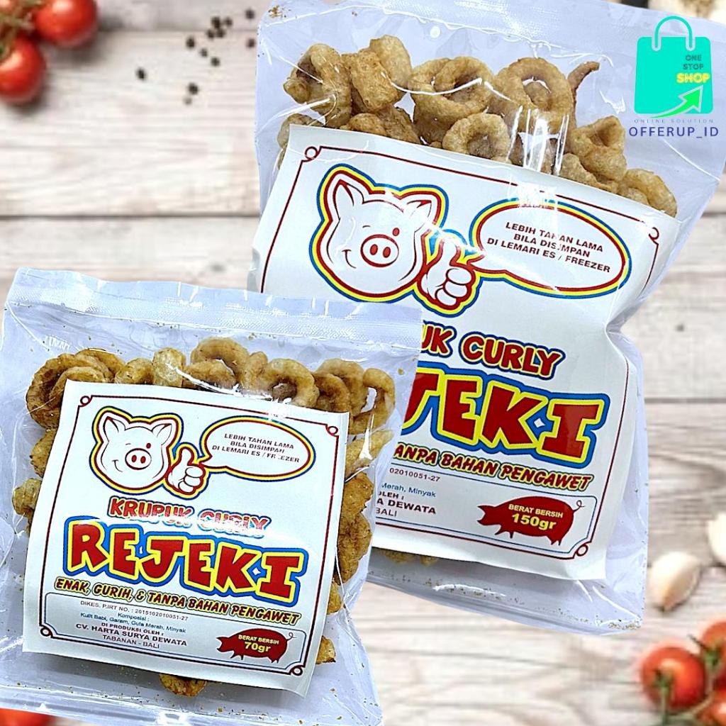 

KERUPUK CURLY REJEKI KERUPUK KULIT BABI 70GR 150GR