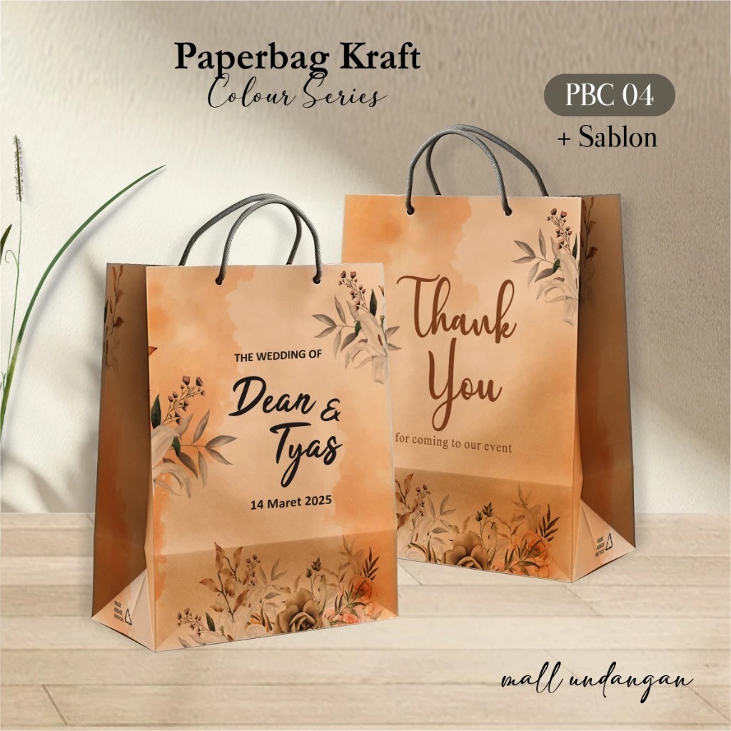 

PAPER BAG MOTIF WARNA - PAPERBAG COLOUR TAS SOUVENIR PERNIKAHAN READY STOCK PBC 04