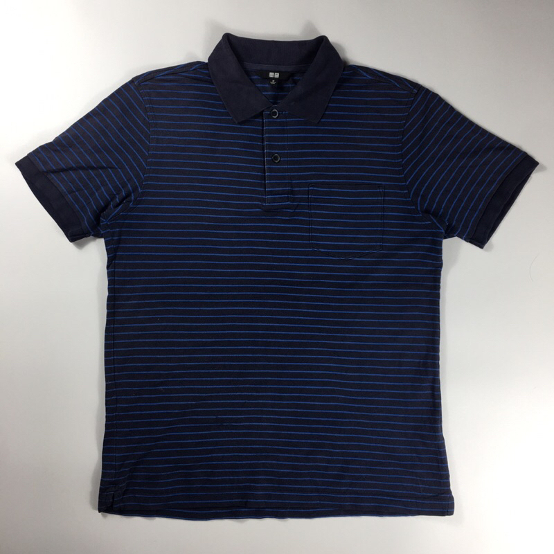 Polo shirt stripe pocket  by UNIQLO