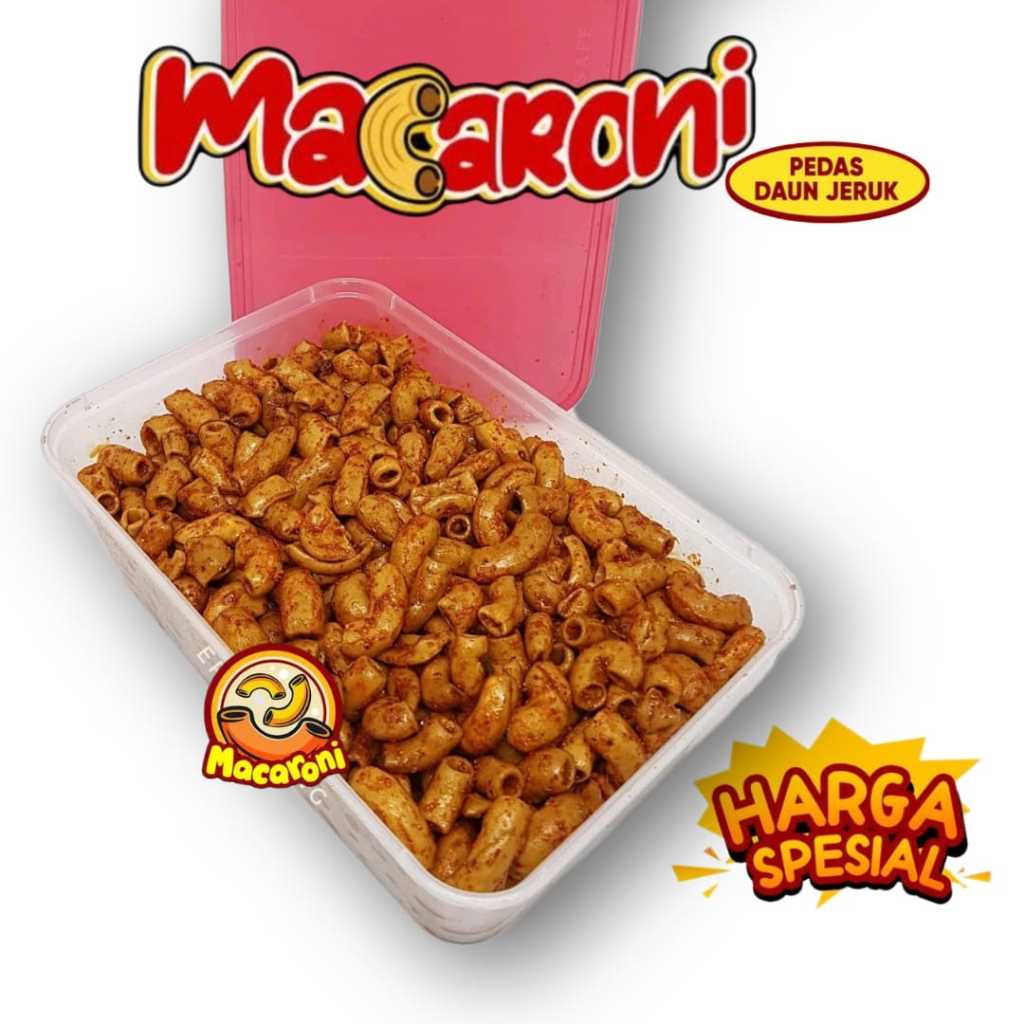 

1 Kg Makroni Cikruh Bumbu Pedas Daun Jeruk / Makroni Bantet Food Snack