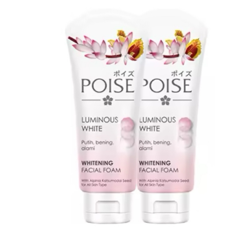 [Paket isi 2] POISE Facial Foam LUMWhite Tube 100GR - Sabun Muka / Pembersih Wajah