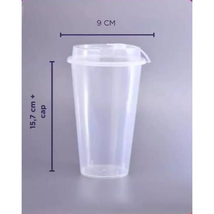 Cup Injection | Gelas plastik / Cup Plastik PP injection 500ml (Isi 25 pcs)