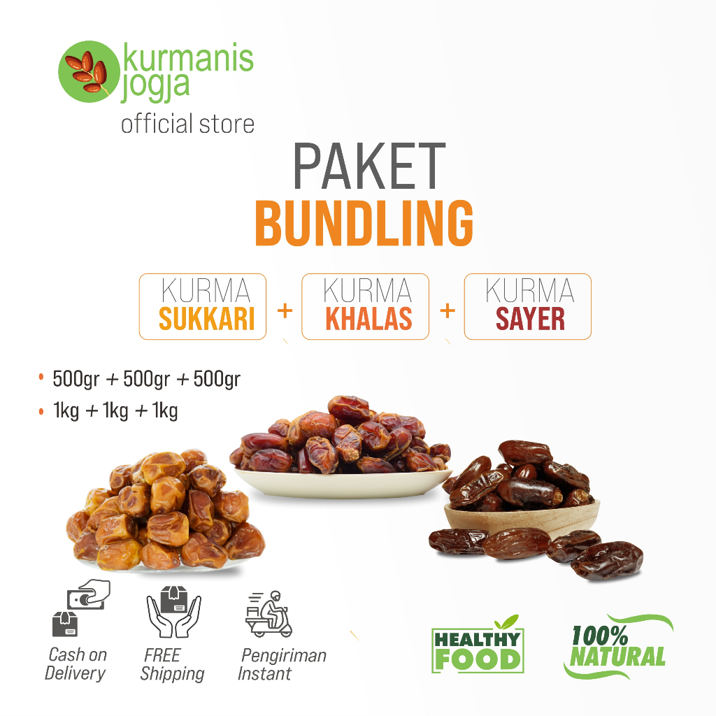 

Paket Bundling Lebih Hemat Kurma Sukkari Khalas dan Sayer