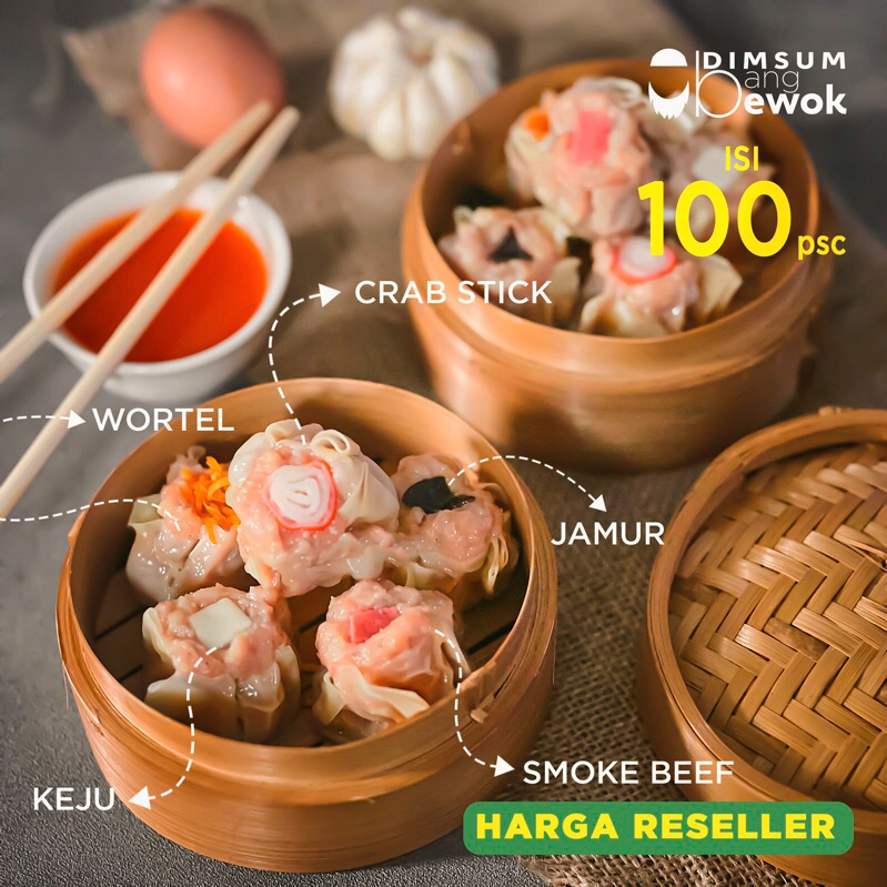 

DIMSUM AYAM Harga RESELLER MIX ISI 100 pcs - Frozen