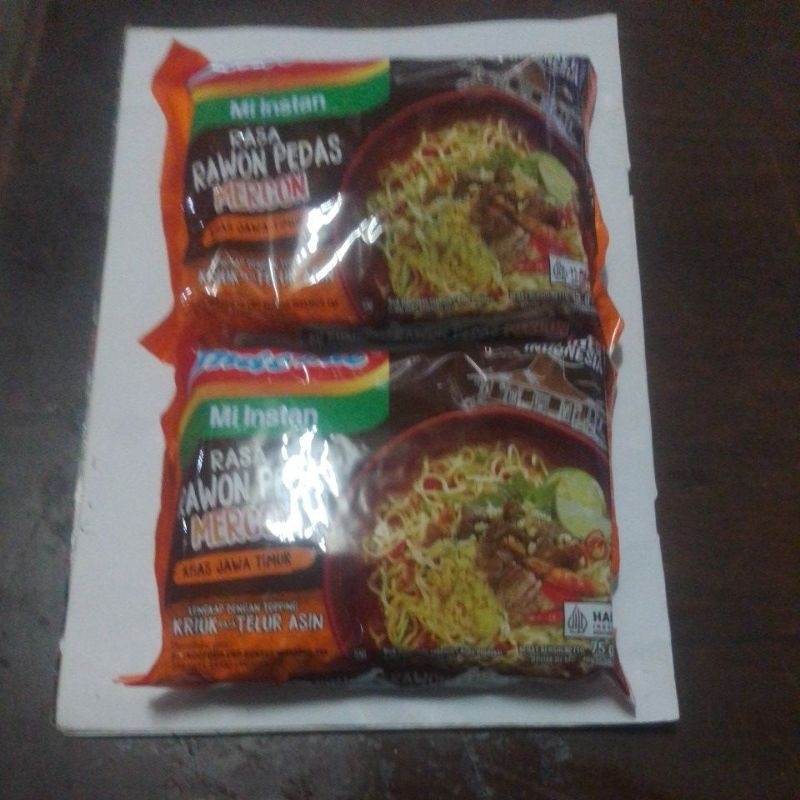 

Indomi Rasa Rawon Pedas Mercon berat bersih 75 gram