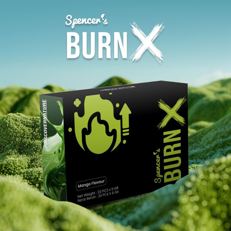 

PROMO SPENCER'S BURN X (1 BOX ISI 20 SACHET ) Rasa Lemonade- Diet Rendah Kalori Pembakaran Lemak solusi Langsing