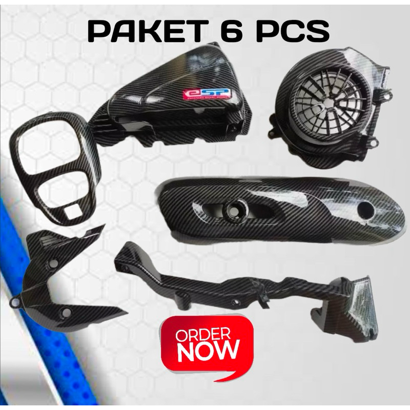 paket carbon scoopy paket scoopy carbon 6 pcs 2017-2019 ban donat