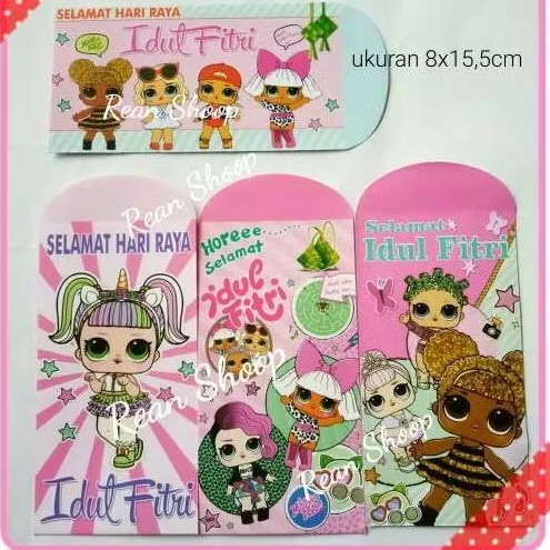 

Amplop angpao lebaran selamat hari raya idul fitri ramadan ramadhan anak lucu karakter lol surprise