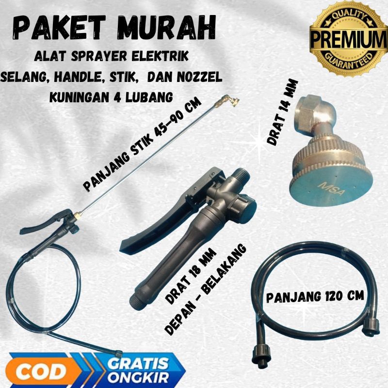 Alat sprayer elektrik Lengkap dan berkualitas ( cba, target, swan, DGW, tanikaya, dan kejora)