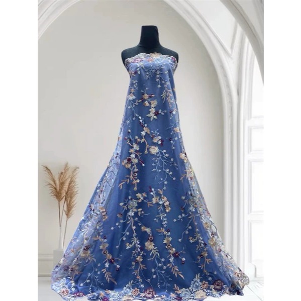 NEW Tile Garden Bunga Azalea Garden Brukat Garden Bahan Tile Mewah / Kain Tile Meteran / Tile Import