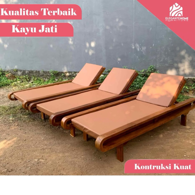 sunbed pool lounge chair kursi kolam renang