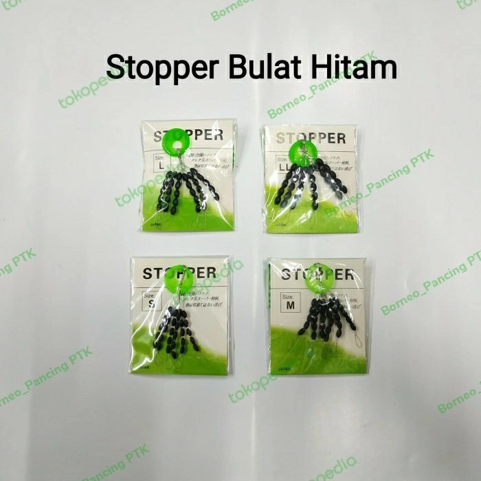 Stopper Pancing/Karet Pancing/Karet Penahan Timah UTECATE BULAT Hitam