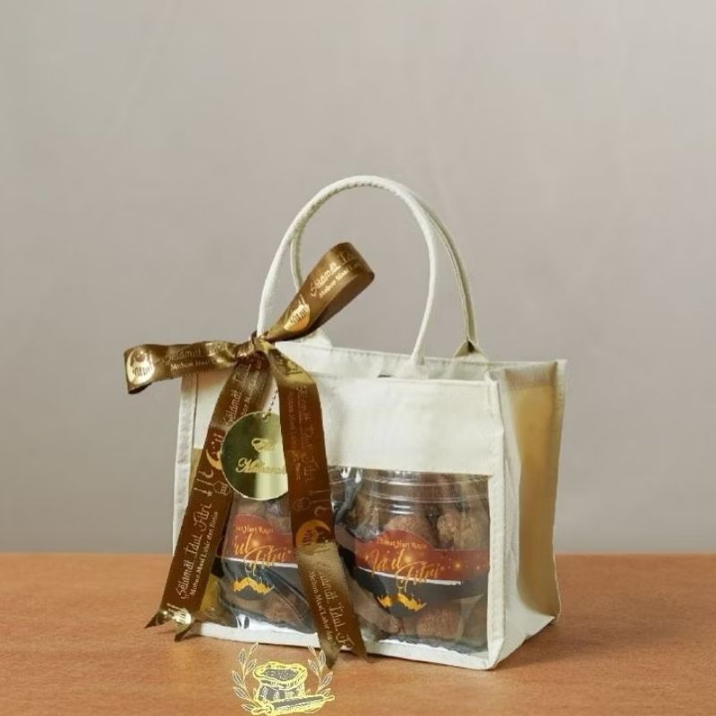 

Tas Hampers Cream Size 20x10x15cm Untuk 2 Toples 500ml, 600ml, 800ml kode TH 5