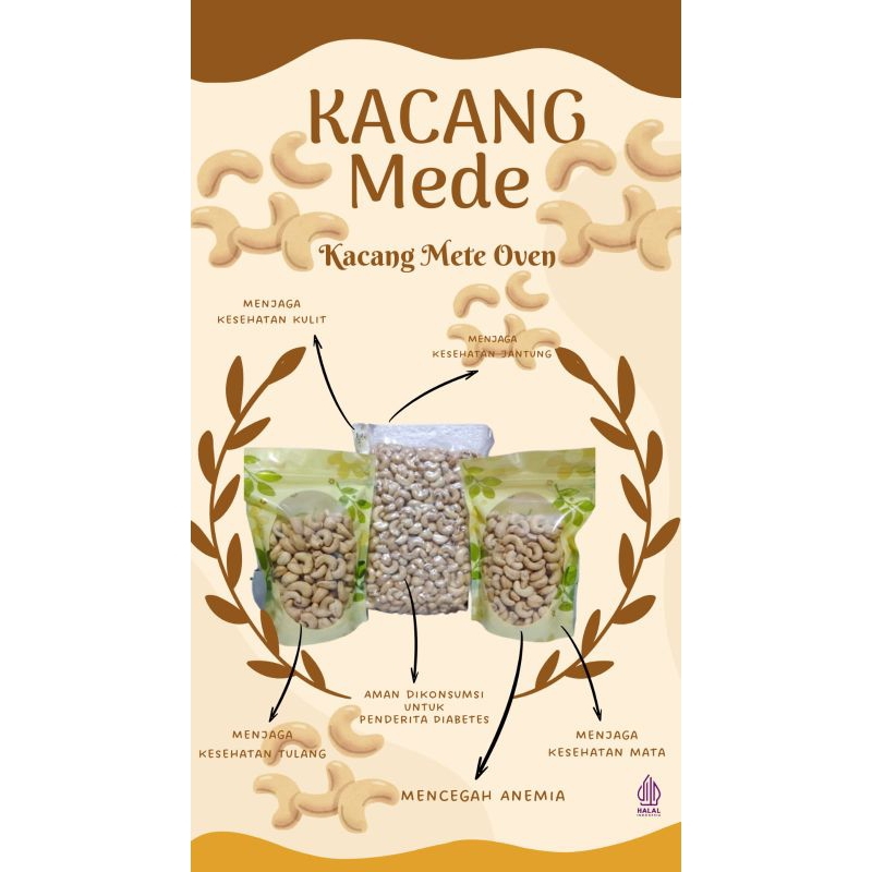 

Kacang Mete Mede Oven Panggang Asli Wonogiri 1 KG Original SIAP MAKAN