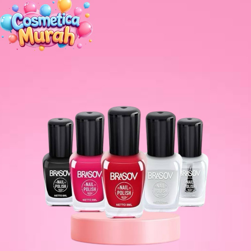 i,px] [ecer] BRASOV nail polish harga satuan - kutek brasov cerah tahan lama dan awet cat kuku