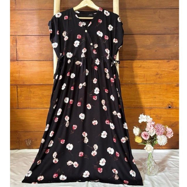 DASTER KEKINIAN KIMONO TALI SAMPING KANCING DEPAN DASTER BUMIL BUSUI REMAJA