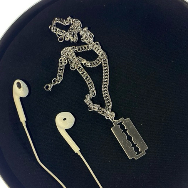 ✅Cod Kalung Titanium Pria Model Rantai Kalung Titanium Pria Terlaris Kalung Titanium Pria Liontin Si