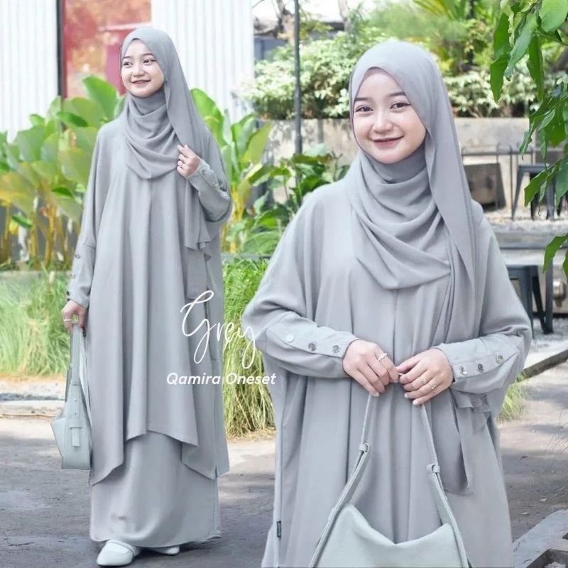 Qamira One Set Anak Muslim Tanggung Usia 7 8 9 10 11 12 13 14 15 Tahun Set Atasan Dan Rok Muslim Ana