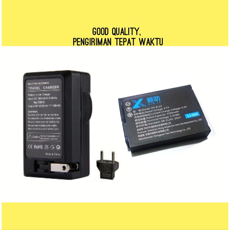 Charger & Baterai Nikon Coolpix S9050 S9100 S9200 S9300 S9400 S9500 S9600 S9700 S9900 Casan Batre