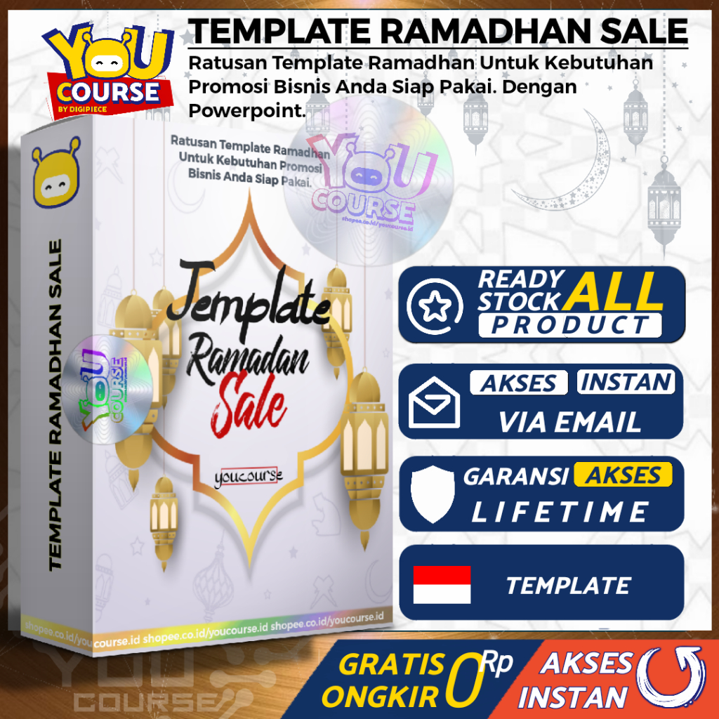 TEMPLATE RAMADHAN SALE - Ratusan Simple Template PPT Ramadhan Idul Fitri Lengkap