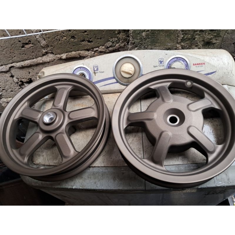 Velg pelek scoopy skupi New ring 12 racing palang original ori standar kelengkapan seperti difoto ko