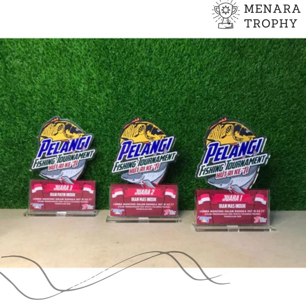 Plakat Channa Akrilik Piala Lomba Kontes Ikan