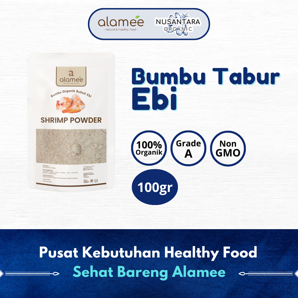 

ALAMEE 100gr Bubuk Ebi Halus Kering Udang Bumbu Dapur Organik Shrimp Powder Giling Praktis Tabur