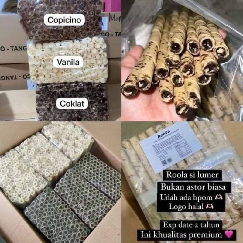 

ASTOR ROOLA 1 KILO COKLAT LUMER WAFER TEBEL ENAK RASANYA