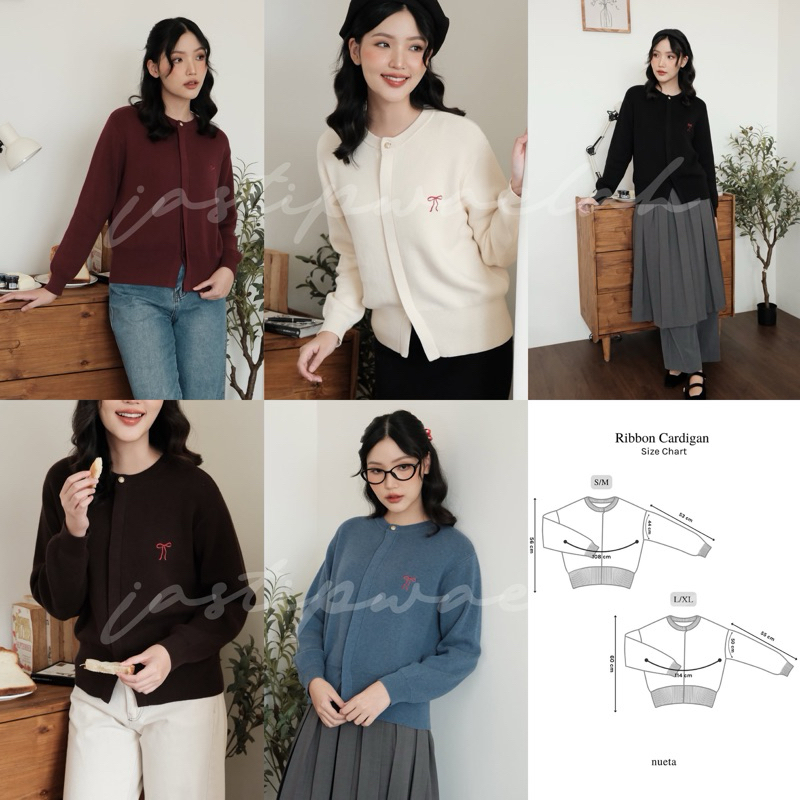 RIBBON CARDIGAN BY NUETA