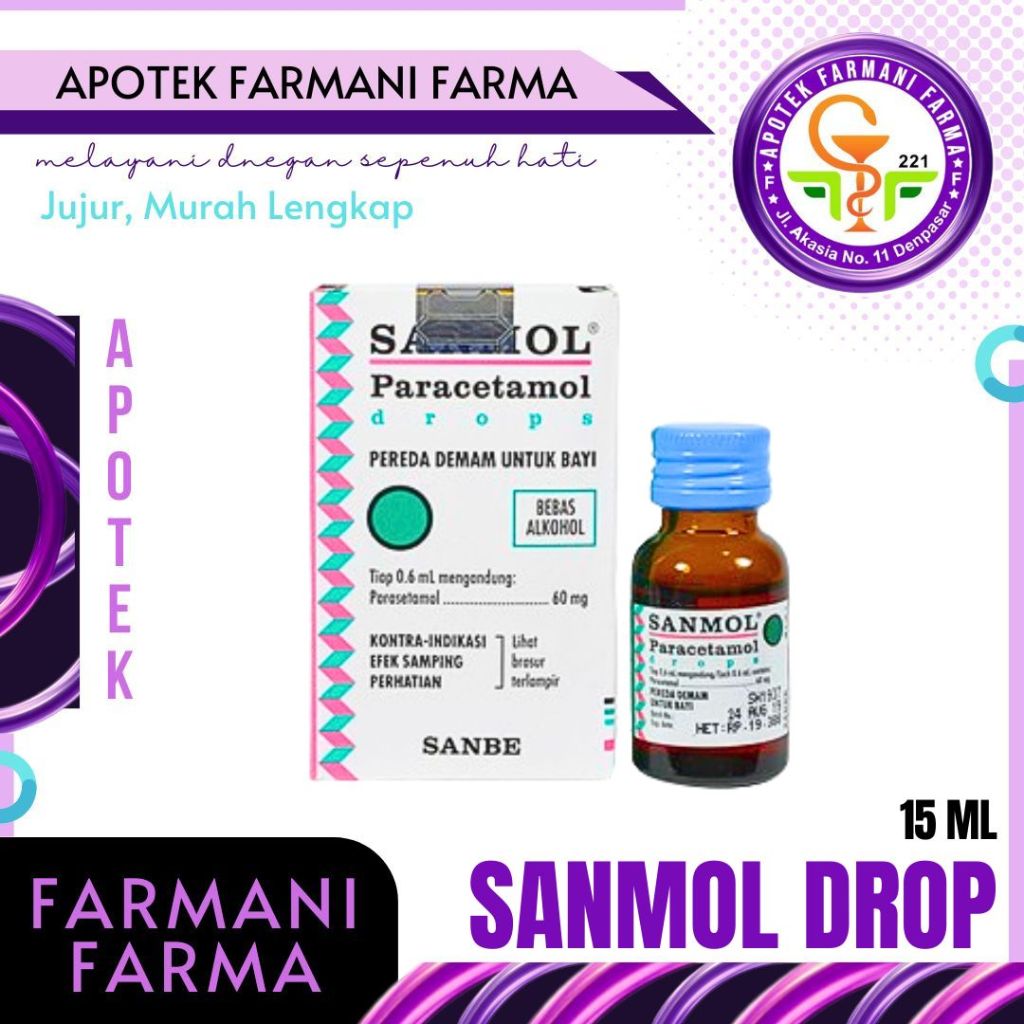 SANMOL DROP 10 ML OBAT DEMAM ANAK