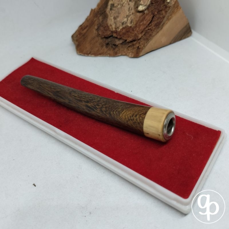 Pipa once / once cangklong / pipa rokok / padutan kayu kelor jawa kayu johar kombinasi kayu kemuning