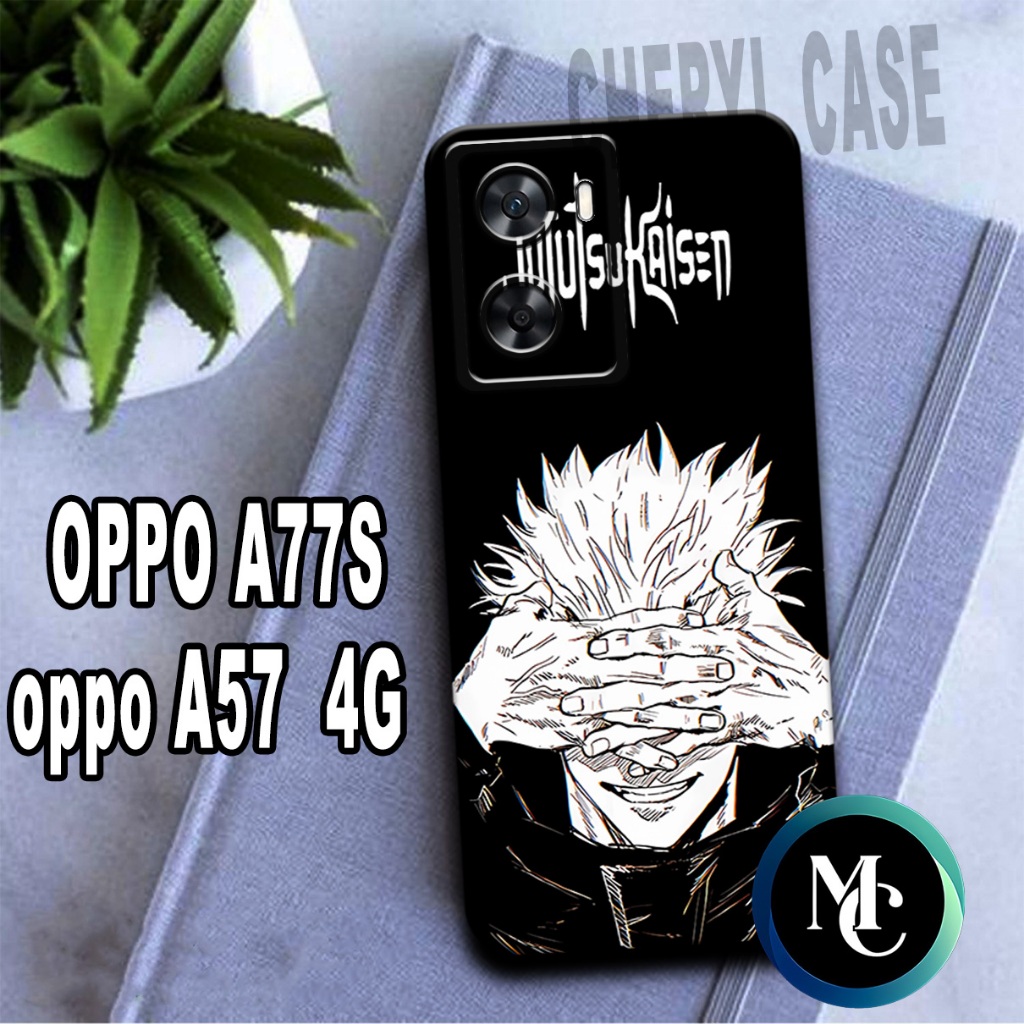 CC7/ Softcase karet lentur untuk OPPO A77S DAN A57 4G/Motif ANIME GOJO/case OPPO A77S/kesing OPPO A7